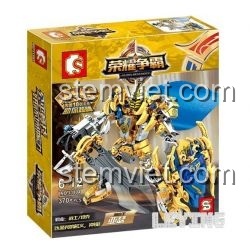 Hộp sản phẩm bộ lắp ghép SEMBO 11804 Robot Hiệp sĩ Arthur, đồ chơi mô hình nhân vật game Vương Giả Vinh Diệu cho con trai.