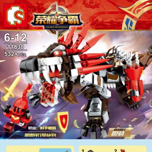 Chiến Binh Sói Thành Cát Tư Hãn SEMBO 11830 hướng dẫn lắp ráp SEMBO 11830 Mô hình Thành Cát Tư Hãn và sói chiến