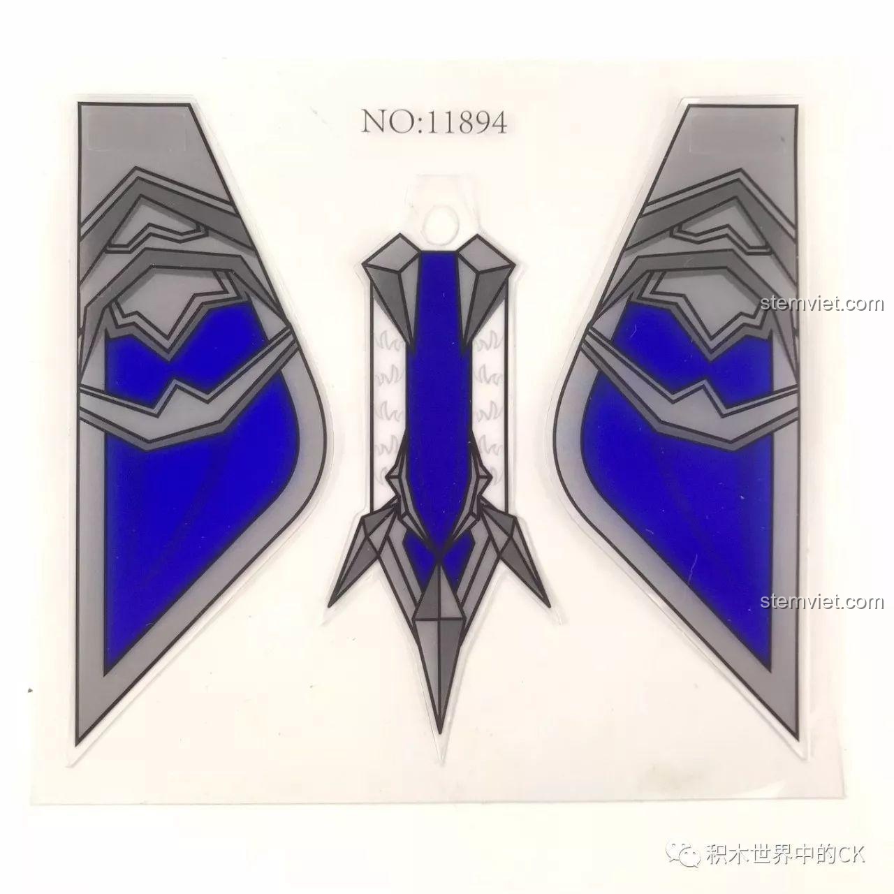 Tấm PVC trong suốt dùng cho phần váy giáp của mô hình Chiến Thần Băng Phong Quan Vũ SEMBO 11894.