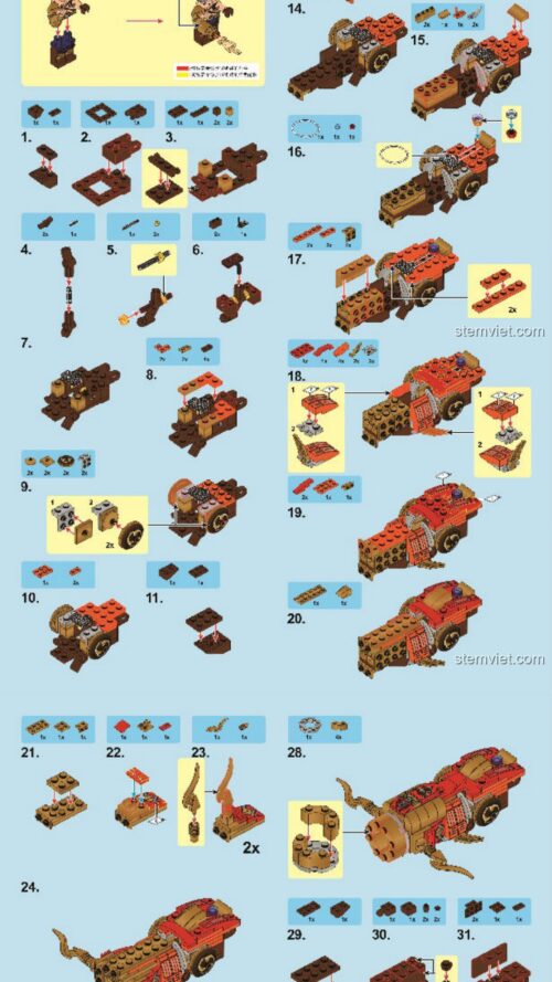 Mô hình Súng Chiến Binh Tương Lai SEMBO 11901 hướng dẫn lắp ghép SEMBO 11901 Đồ chơi Súng Tương Lai PDF gốc chất lượng cao