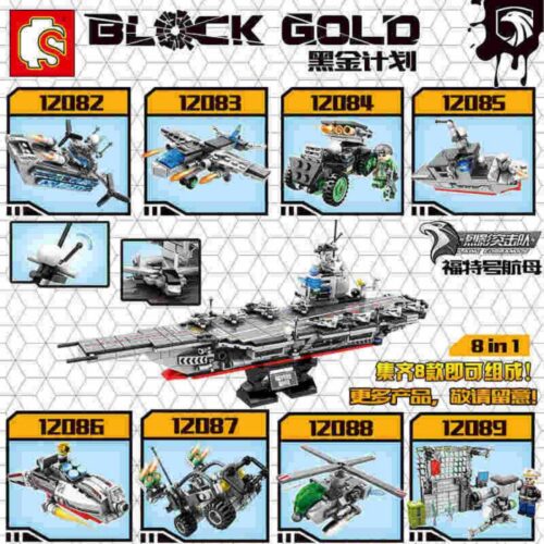 Hàng không mẫu hạm Ford Black Gold 8 trong 1 SEMBO 12089 hướng dẫn SEMBO 089 Hàng không mẫu hạm Ford