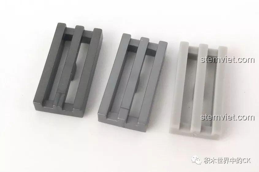 Các chi tiết gạch màu xám của bộ lắp ráp SEMBO 12170, thể hiện chất liệu nhựa an toàn ABS cao cấp