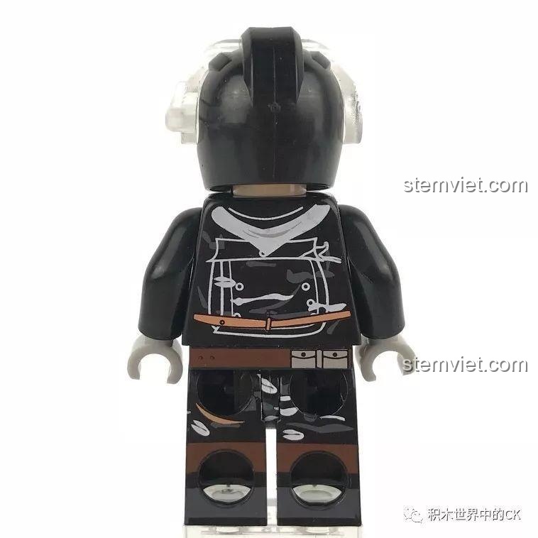 Minifigure lính hải quân bộ đồ chơi SEMBO 12170 nhìn từ bên cạnh, thể hiện độ khớp nối tốt