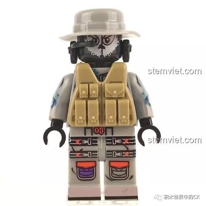 Minifigure lính đặc nhiệm của Bộ lắp ghép SEMBO 12171, với mặt nạ và áo giáp chi tiết, đồ chơi quân sự cho bé trai.