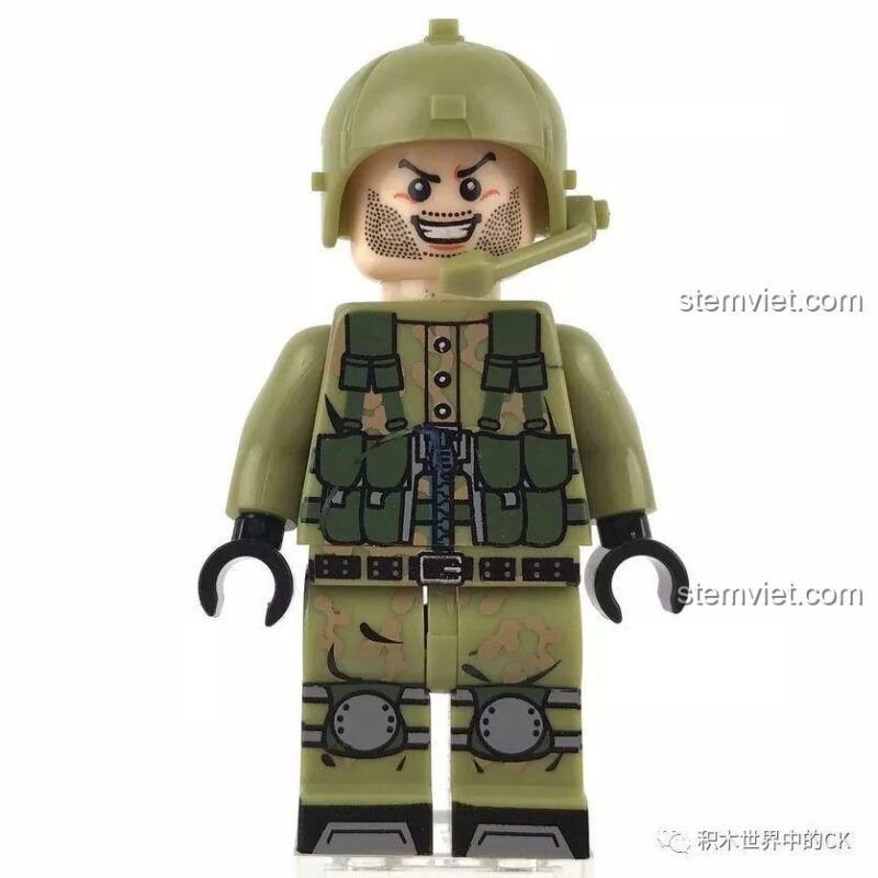 Mặt sau minifigure hải quân thứ ba bộ lắp ráp SEMBO 12173 Đội Hải Quân Nộ Hải, đồ chơi mô hình quân sự cho bé trai 6 tuổi.