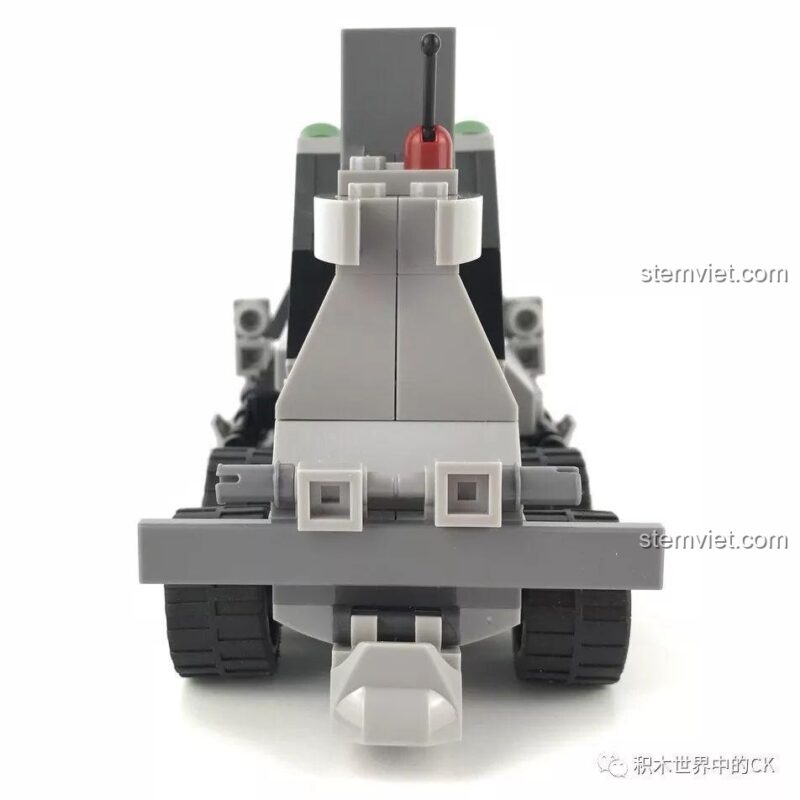 Mô hình Xe Tên Lửa Siêu Thanh nhìn từ phía sau bộ lắp ráp SEMBO 12173 Tàu Đệm Khí Bison, đồ chơi mô hình quân sự cho bé trai 6 tuổi.