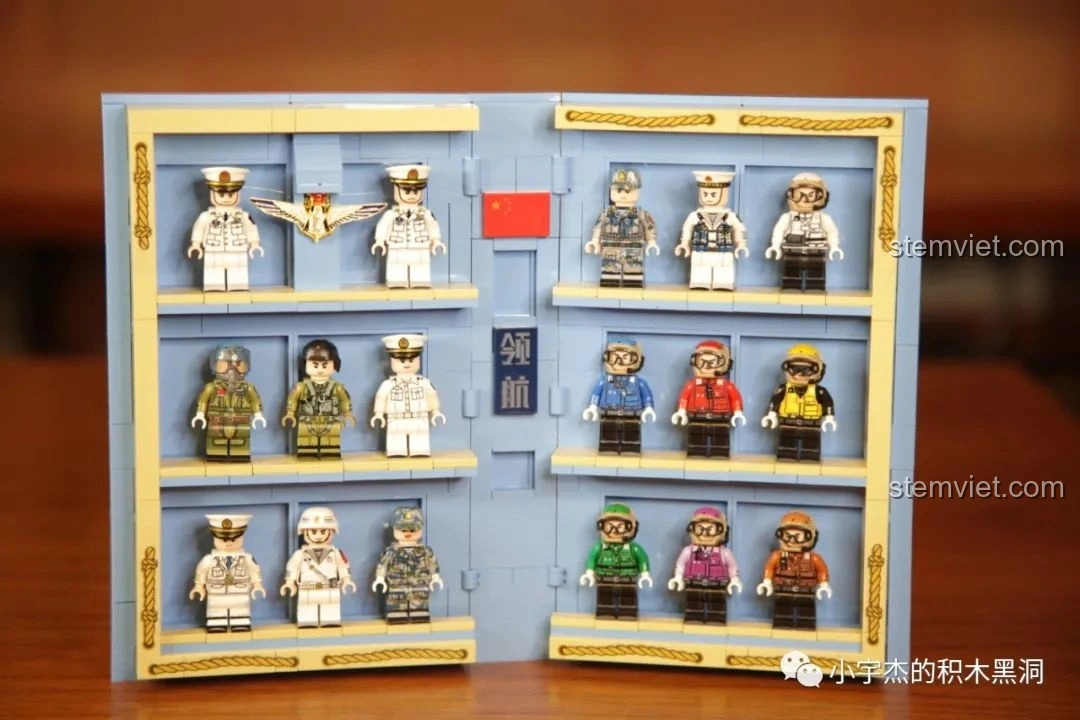 Bộ sưu tập minifigures quân sự khác của SEMBO, với nhiều loại trang phục.
