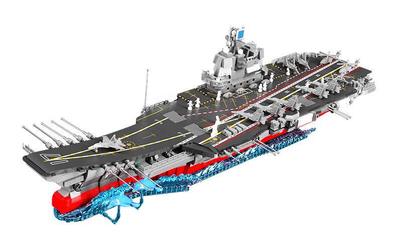 Mô hình đồ chơi lắp ráp Tàu sân bay Sơn Đông SEMBO 202027, một bộ xếp hình quân sự hoành tráng cho bé trai 6 tuổi trở lên, giá tốt.