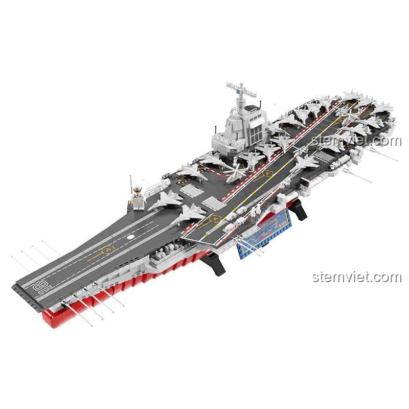 Đồ chơi mô hình Hàng không mẫu hạm Phúc Kiến 202080, bộ xếp hình Sembo chất lượng cao, tương thích LEGO®, món quà tuyệt vời cho bé trai.