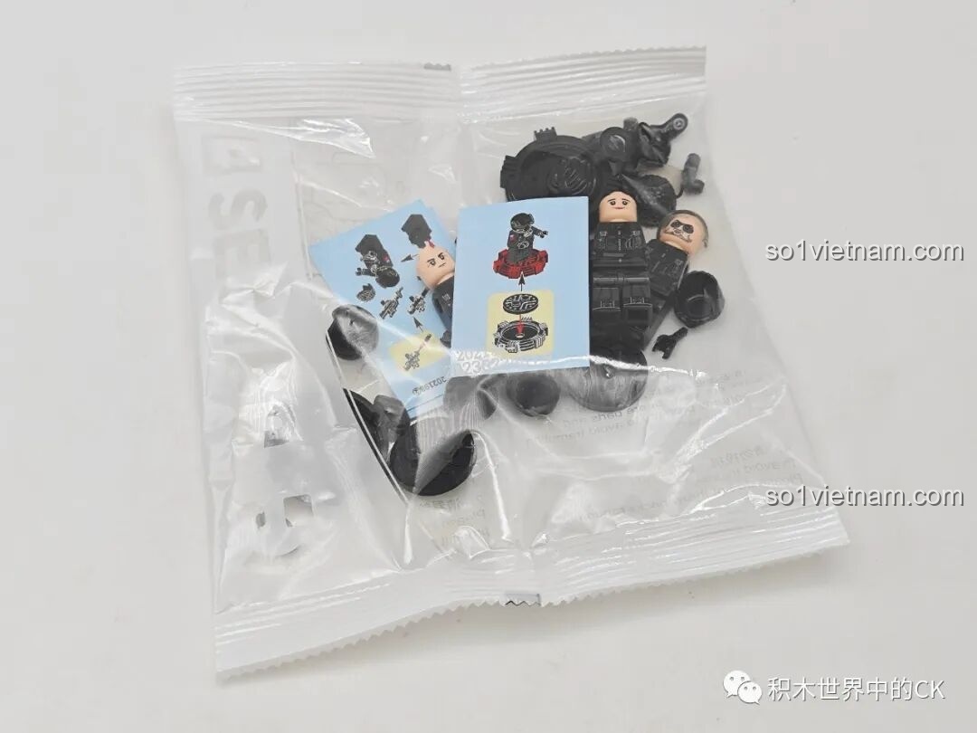 Các túi chi tiết nhỏ trong bộ SEMBO 202198 J-20C