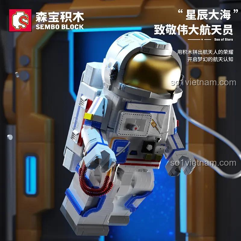 Mô hình phi hành gia SEMBO 203330 Sea of Stars - Tưởng nhớ phi hành gia vĩ đại, đồ chơi lắp ráp STEM cho bé 6 tuổi