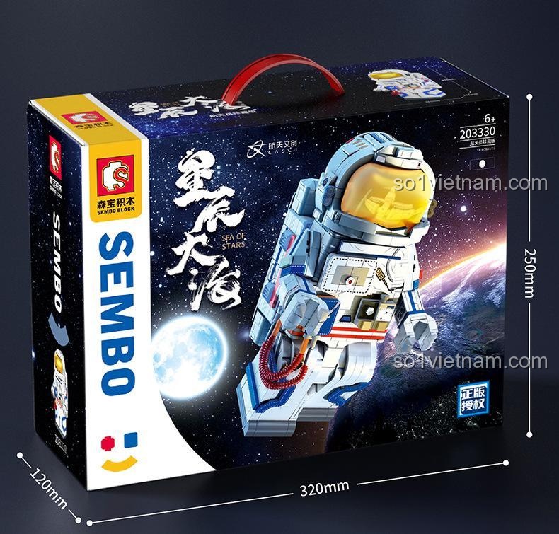 Thông tin sản phẩm mô hình phi hành gia SEMBO 203330 Sea of Stars, đồ chơi lắp ráp STEM cho bé 6 tuổi