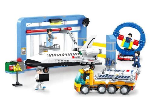 SEMBO 203335 Trung tâm Nghiên cứu Tàu con thoi bộ đồ chơi lắp ghép mô hình 711 chi tiết cho bé 6 tuổi