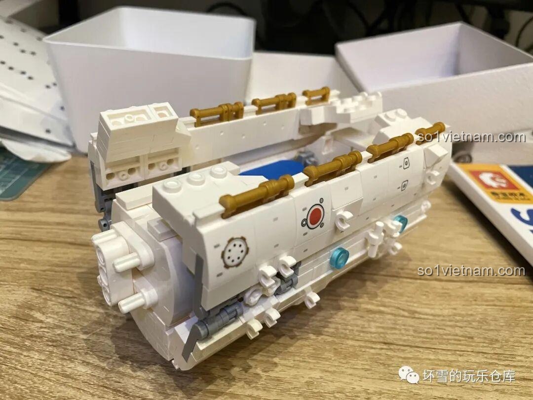 Ảnh review hộp bộ lắp ghép SEMBO 203337 Khoang Lõi Thiên Hòa, đồ chơi mô hình Trạm Vũ trụ, chất lượng tốt cho bé trai 6 tuổi