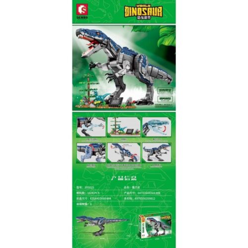 Hộp bộ lắp ghép SEMBO 205033 Mô hình Khủng long Sấm Sét Pháo Nặng, đồ chơi lắp ráp khủng long có pháo nặng uy lực cho bé trai 6 tuổi, giá tốt.