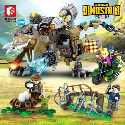 Bộ đồ chơi SEMBO 205037 Khủng long Bạo Chúa Cơ Khí Tấn Công, mô hình khủng long robot bắn đạn nhựa cho bé trai 6 tuổi, giá tốt.