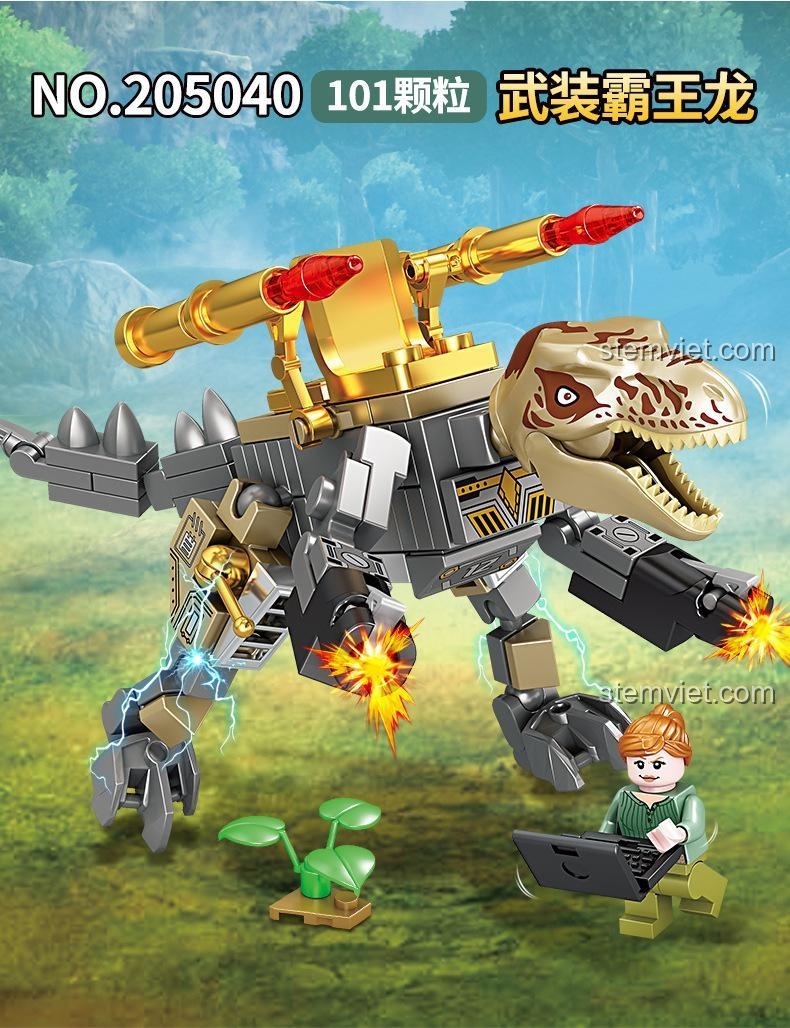 Tổng hợp 4 mẫu trong bộ sưu tập đồ chơi lắp ráp khủng long cơ giới SEMBO, quà tặng cho bé trai 6 tuổi.