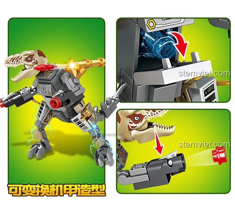 Hộp đồ chơi xếp hình SEMBO 205040 Khủng Long Bạo Chúa Trang Bị Giáp 101 mảnh, giá rẻ cho bé trai trên 6 tuổi.