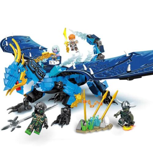 Bộ lắp ghép Rồng Bão Tố Đế Long SEMBO 206036 với 3 minifigures chiến binh, đồ chơi lắp ráp cho bé trai 6 tuổi, giá tốt.