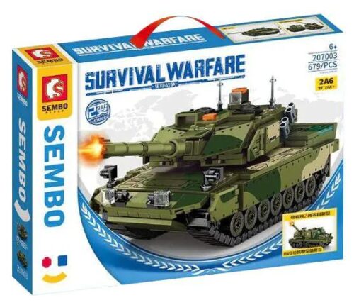 Hộp sản phẩm SEMBO 207003 mô hình xe tăng Leopard 2A6 và xe bọc thép BVS10
