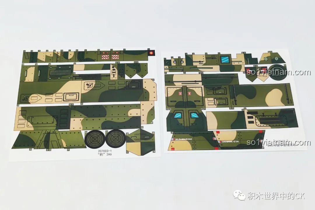 Mô hình xe tăng Leopard 2A6 hoàn chỉnh từ bộ lắp ráp SEMBO 207003.