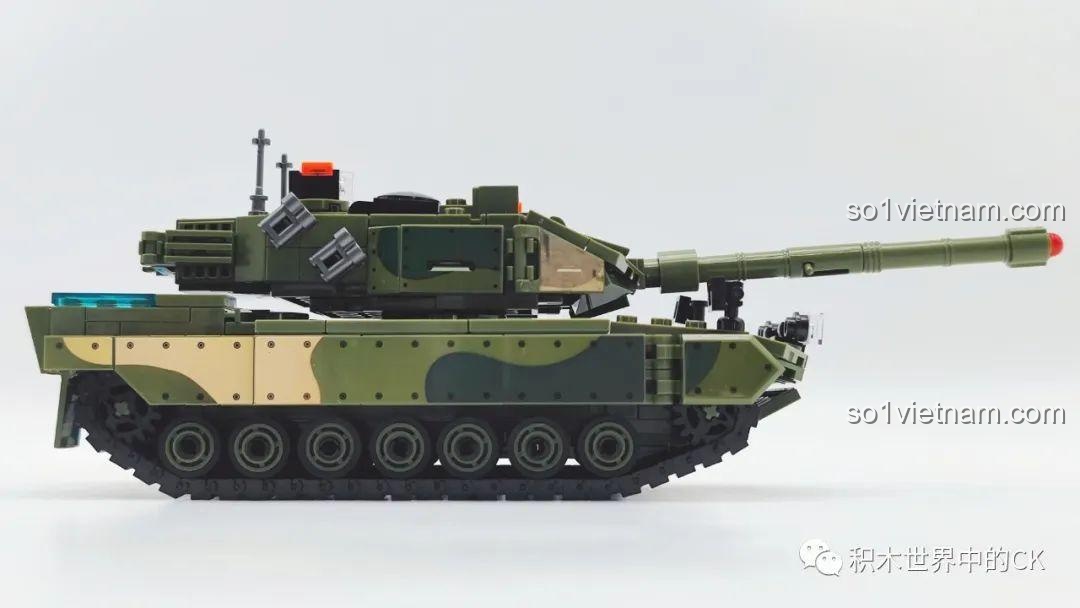 Tháp pháo xe tăng Leopard 2A6 xoay linh hoạt trong bộ SEMBO 207003.
