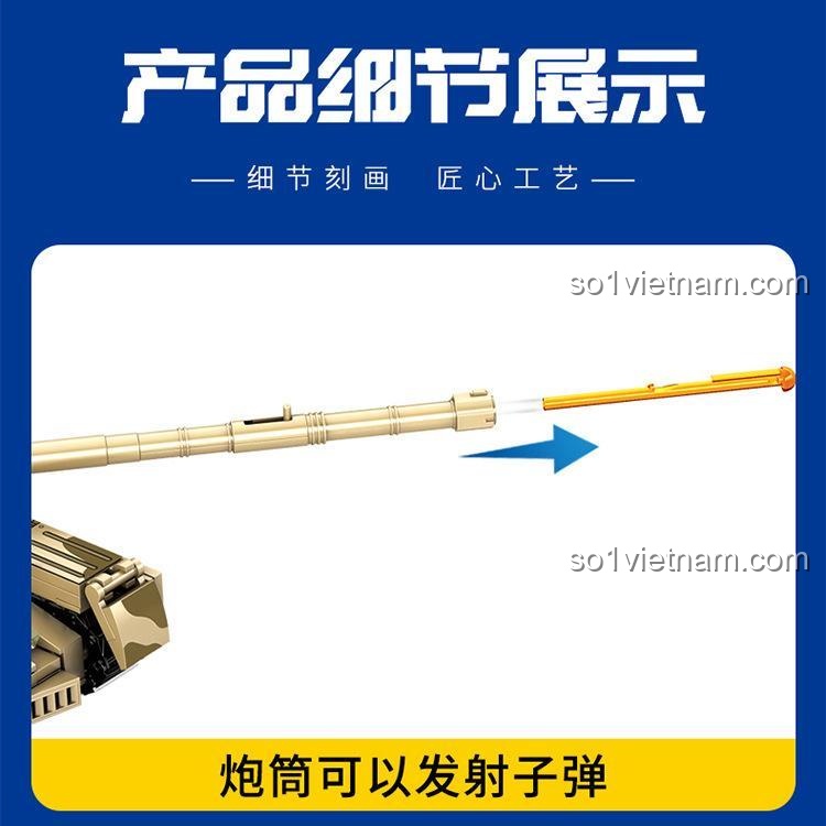 Bánh xích xe tăng T90S Survival Warfare SEMBO 207004 chuyển động mượt mà