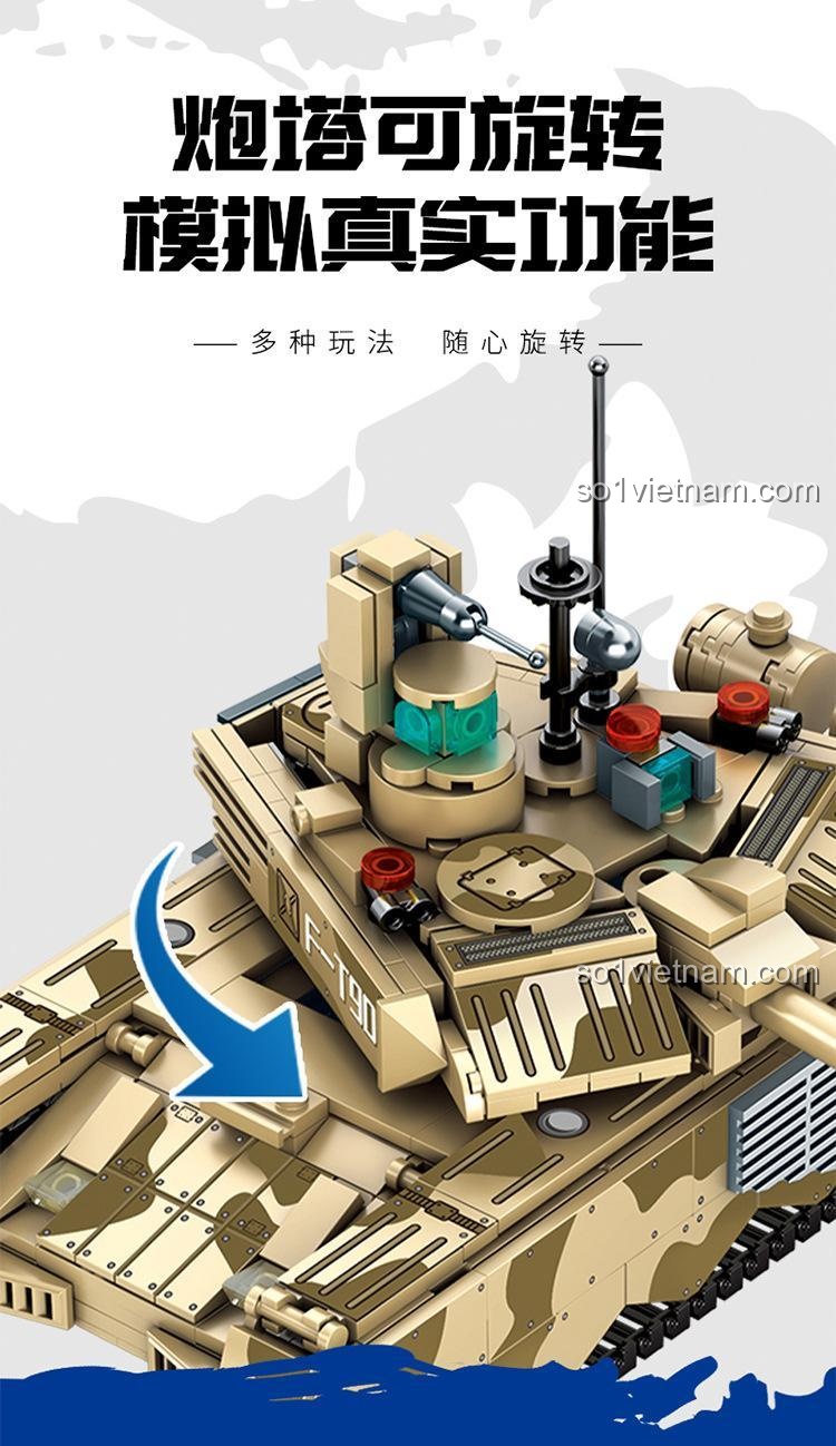 Chi tiết sản phẩm xe tăng T90S Survival Warfare SEMBO 207004