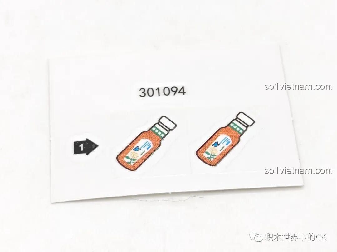 SEMBO 301094 Mô hình tiệm trà hoa nhài - chi tiết hoa trên mái - cảnh sau