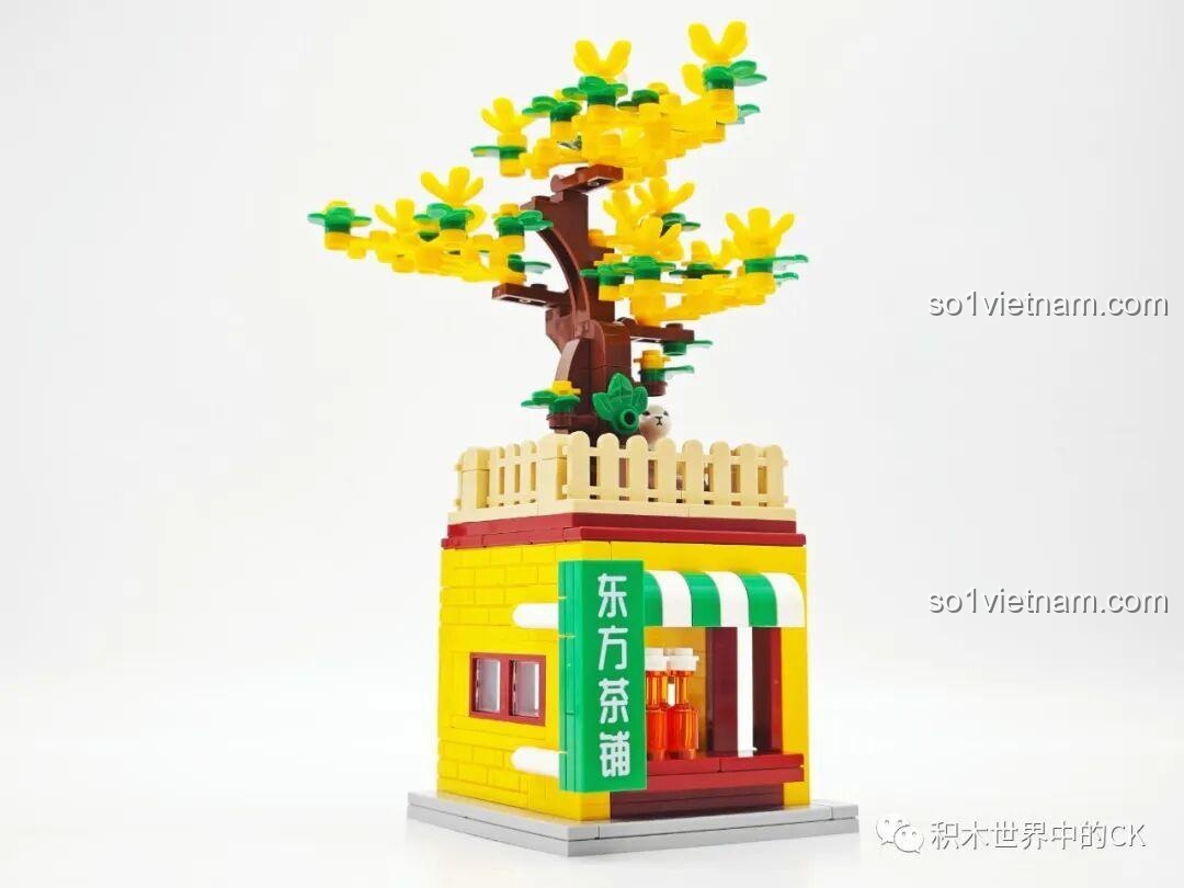 Trang hướng dẫn lắp ráp với các biểu tượng minh họa cho bộ SEMBO 301094 Oriental Leaf - Trà Hoa Nhài