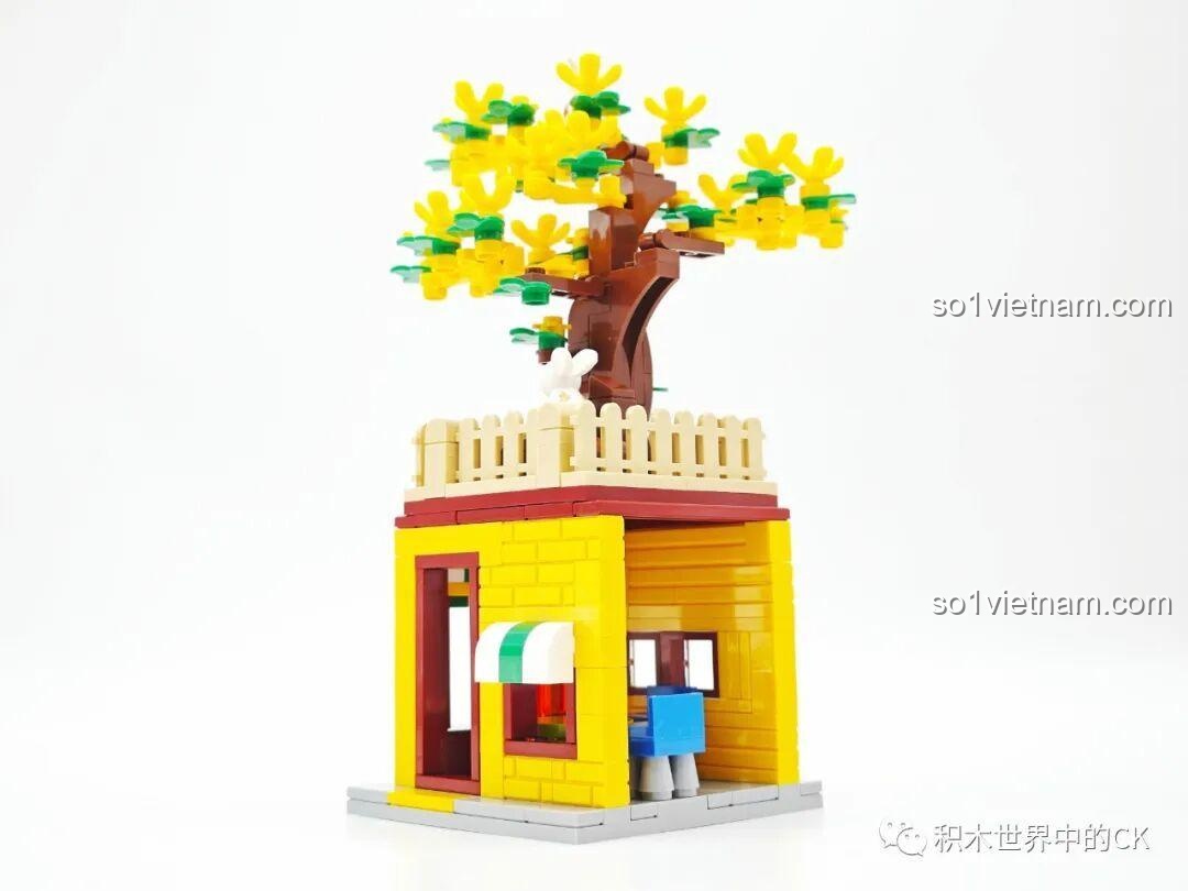 Trang hướng dẫn lắp ráp với các bước lắp ráp cụ thể cho bộ SEMBO 301094 Oriental Leaf - Trà Hoa Nhài