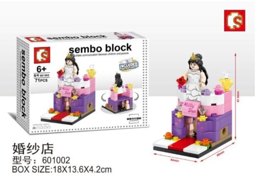 bộ lắp ráp Cửa hàng váy cưới SEMBO 601002. Món đồ chơi xếp hình giá rẻ cho bé gái 6 tuổi yêu thích chủ đề công chúa, đám cưới.