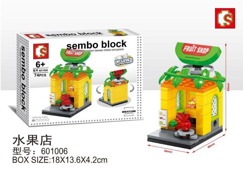 Bộ đồ chơi lắp ráp Sembo 601006 Cửa hàng trái cây mini 74 mảnh ghép cho bé gái 6 tuổi giá tốt