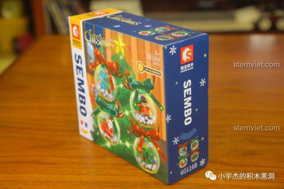 Bộ 4 Quả Cầu Pha Lê Giáng Sinh SEMBO 601155A - Hươu Bắc Cực