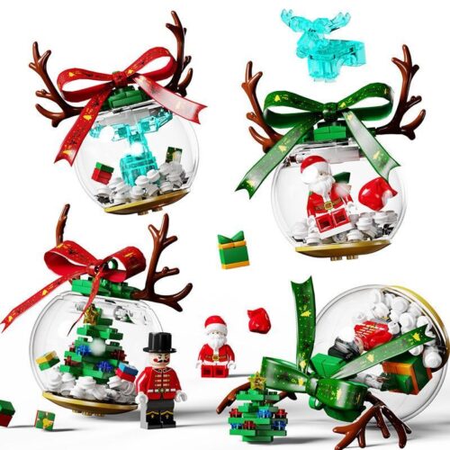Bộ 4 Quả Cầu Pha Lê Giáng Sinh SEMBO 601155A - Ông già Noel