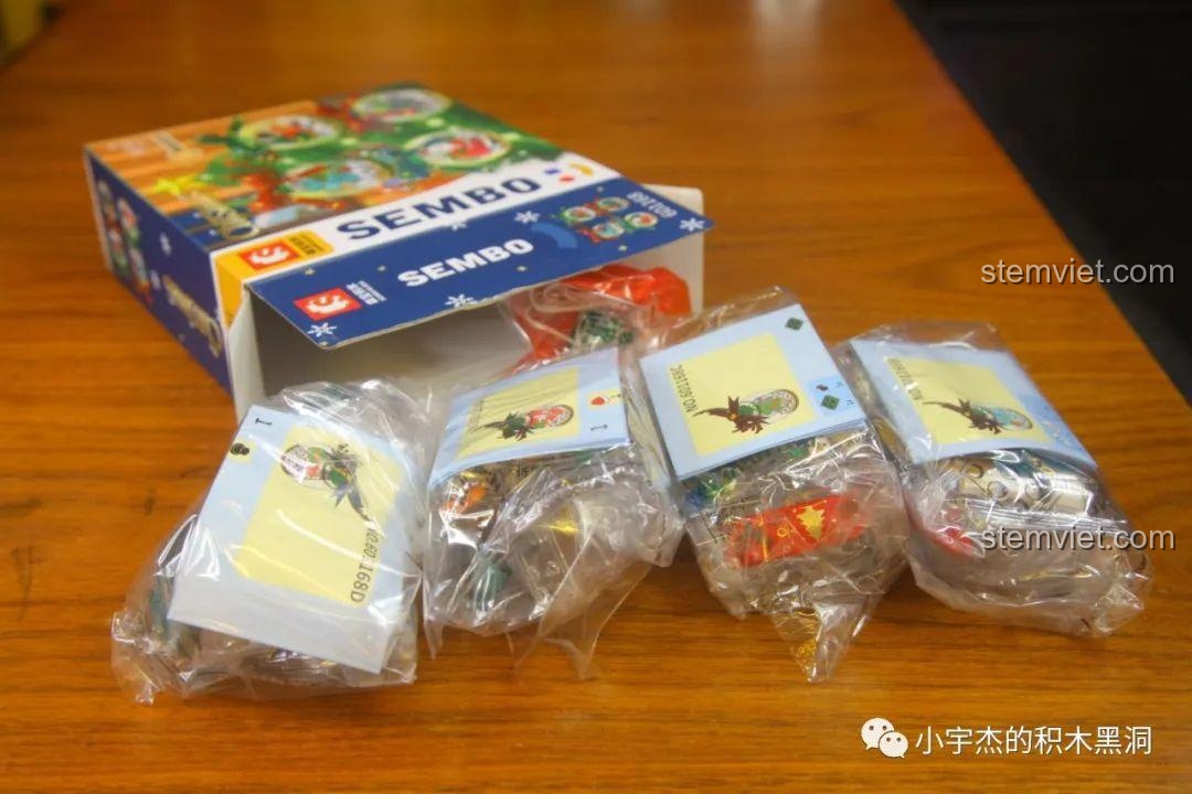 Hộp sản phẩm Bộ 4 Quả Cầu Pha Lê Giáng Sinh SEMBO 601155A