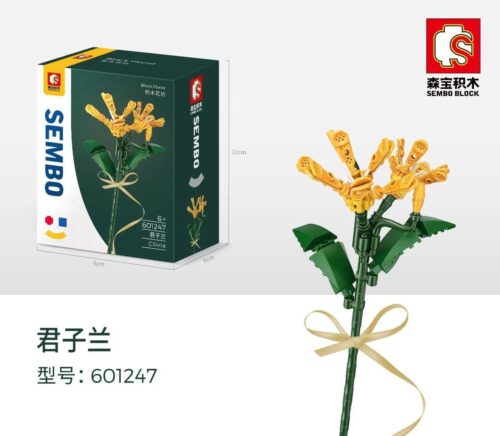 Bộ lắp ghép Hoa Quân Tử Lan SEMBO 601247, đồ chơi mô hình hoa Quân Tử Lan đẹp mắt, phù hợp bé gái 6 tuổi, giá tốt.