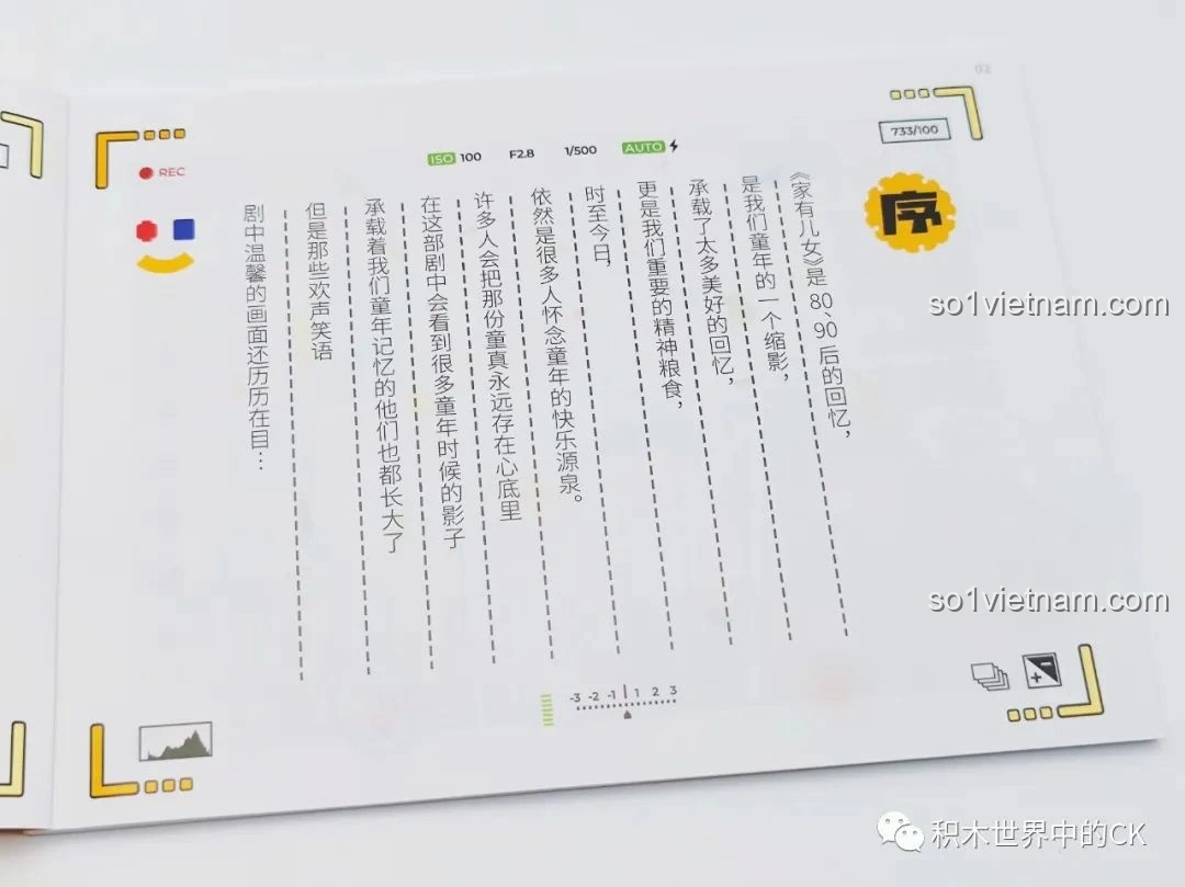 Trang lời tựa trong sách hướng dẫn của bộ lắp ghép Gia Hữu Nhi Nữ - Phiên Bản Kỷ Niệm 18 Năm, gợi nhớ kỷ niệm.