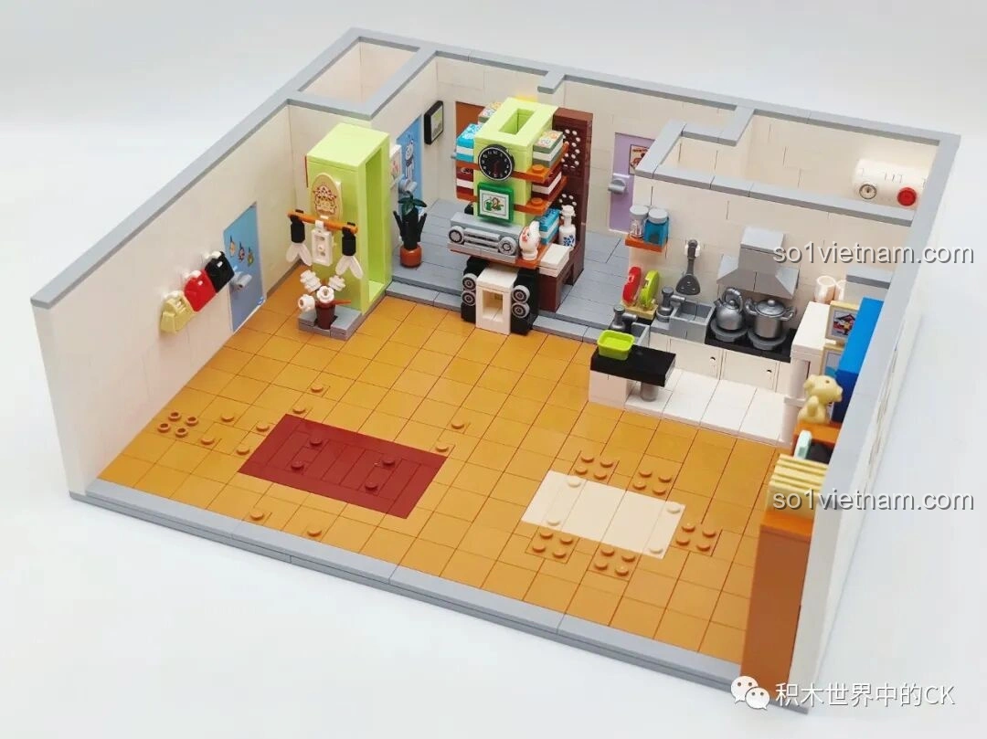 Mặt sau các minifigures chính của đồ chơi lắp ghép Căn hộ Gia Hữu Nhi Nữ SEMBO 601310.