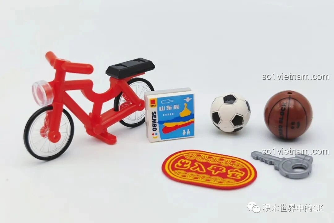 Mô hình hoàn chỉnh đồ chơi lắp ghép Căn hộ Gia Hữu Nhi Nữ SEMBO 601310 từ góc nhìn trên cao.