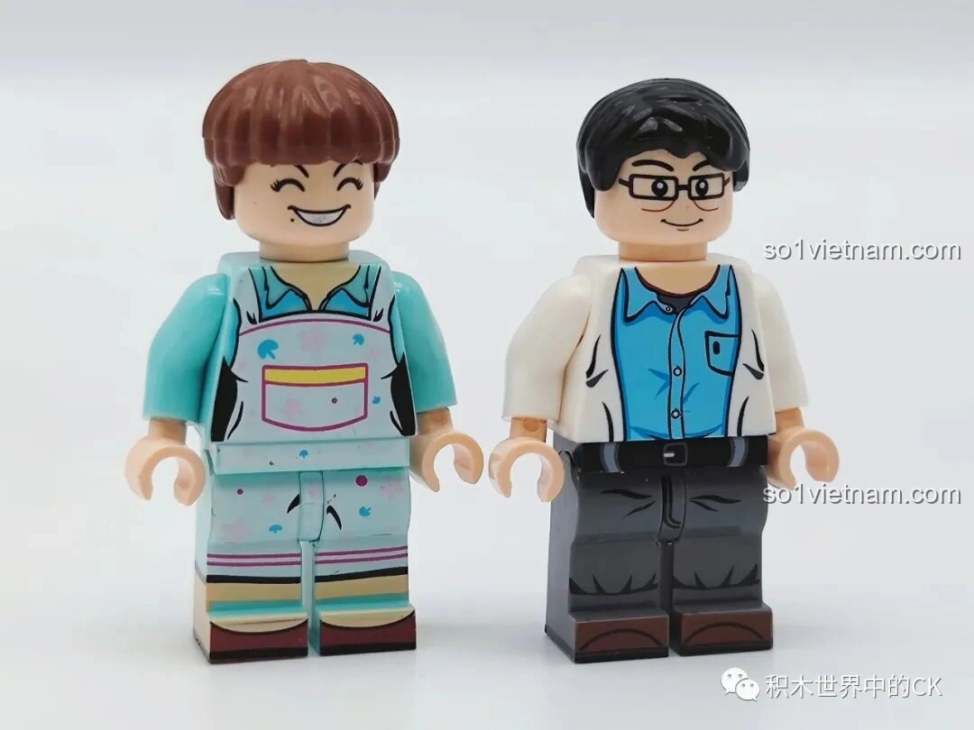 Các minifigures con cái trong đồ chơi xây dựng Căn hộ Gia Hữu Nhi Nữ SEMBO 601310.