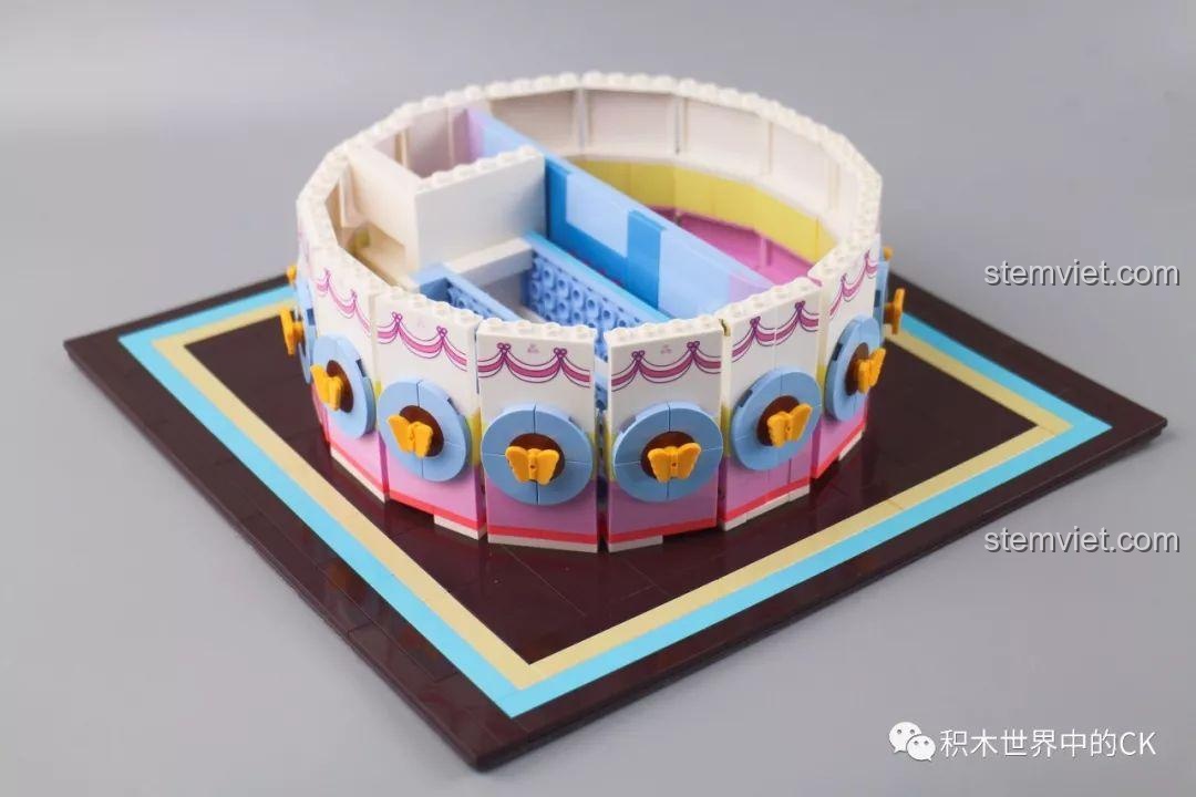 Hộp quà 601400, Bánh sinh nhật 1400, Mô hình bánh kem 01400, Hộp quà bí mật 1400, quá trình lắp ráp phần thân bánh.