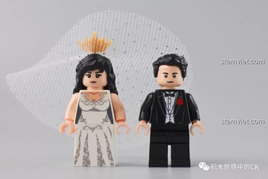 Bánh cưới 1400, bộ lắp ghép Bánh kem Sembo, đồ chơi lắp ráp Hộp quà 601400, bộ xếp hình Bánh sinh nhật Sembo, mô hình hoàn chỉnh.