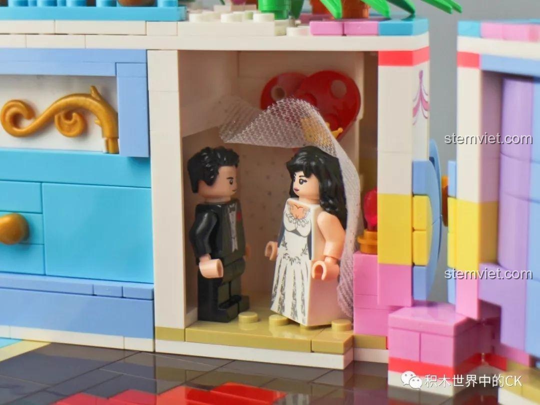 Hộp quà bí mật 1400, bộ lắp ghép Bánh sinh nhật Sembo, đồ chơi lắp ráp Bánh cưới 601400, bộ xếp hình Mô hình bánh kem 01400, ngăn kéo bí mật.