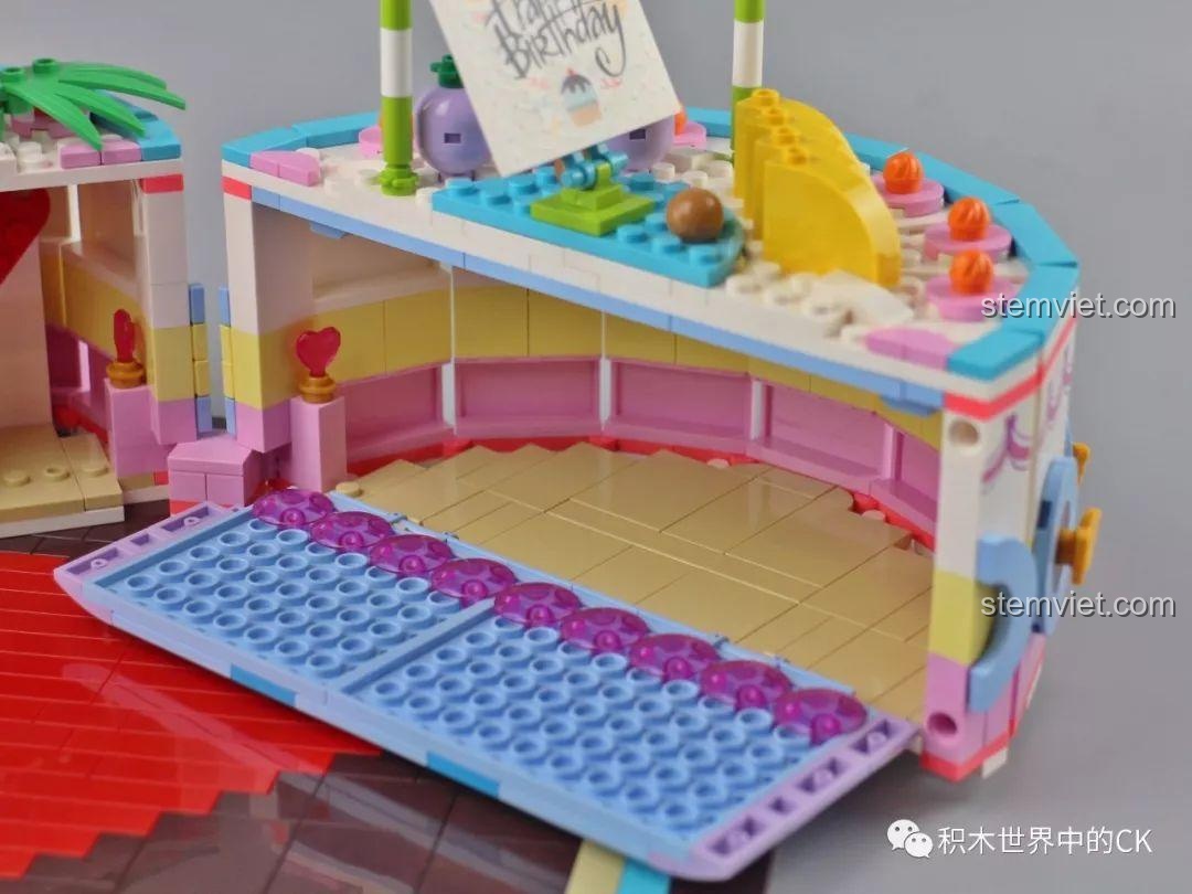 Bánh kem Sembo 601400, Hộp quà 601400, Bánh sinh nhật 1400, Mô hình bánh kem 01400, bánh kem với minifigure cô dâu chú rể.