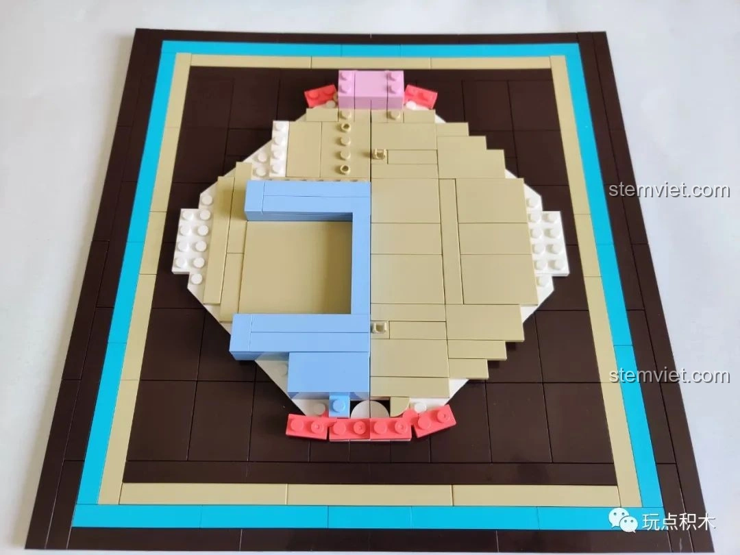 Hoàn thành bước 2 lắp ráp Sembo 601400 Bánh Kem Hộp Quà