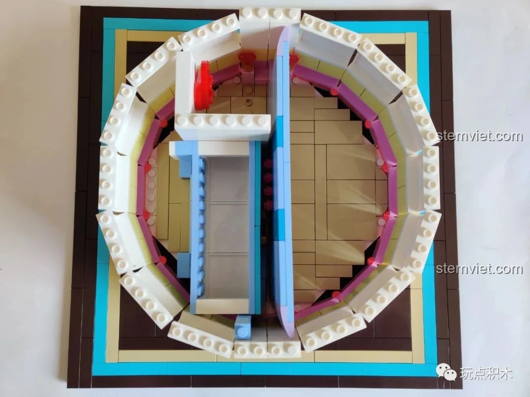 Hoàn thành bước 4 lắp ráp Sembo 601400 Bánh Kem Hộp Quà