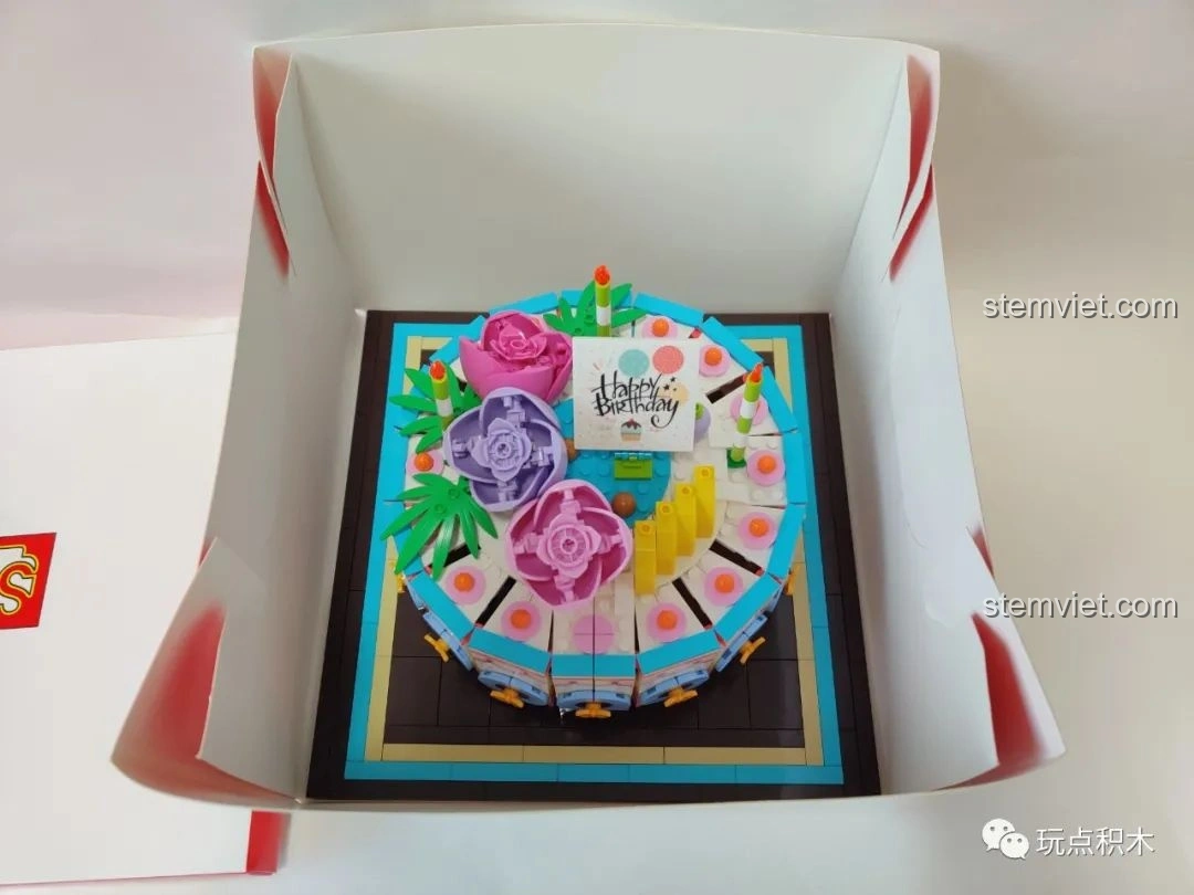 Thông điệp ý nghĩa trên hộp quà của Sembo 601400 Bánh Kem Hộp Quà