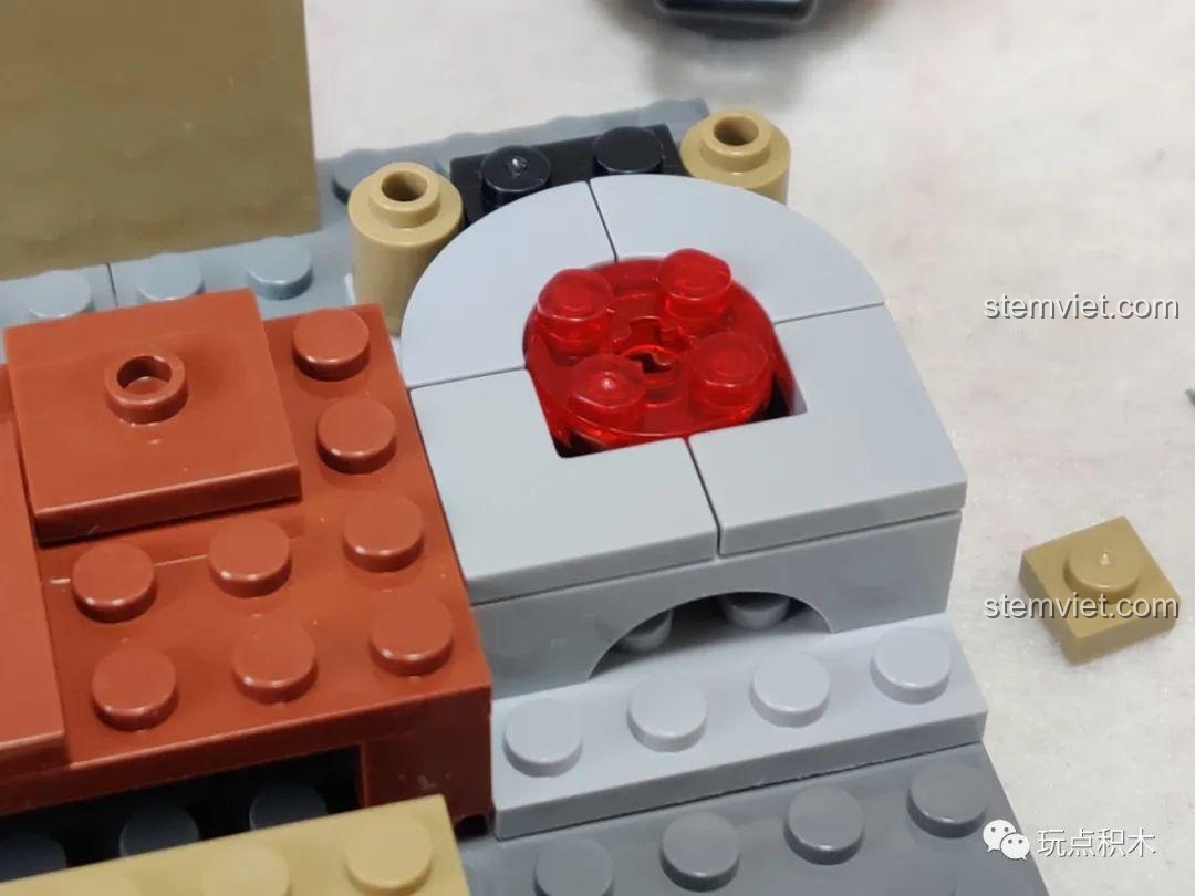 Linh kiện còn lại sau khi lắp ráp sư tử đá Sembo 601606, đồ chơi lắp ráp chất lượng cao, giá tiết kiệm.