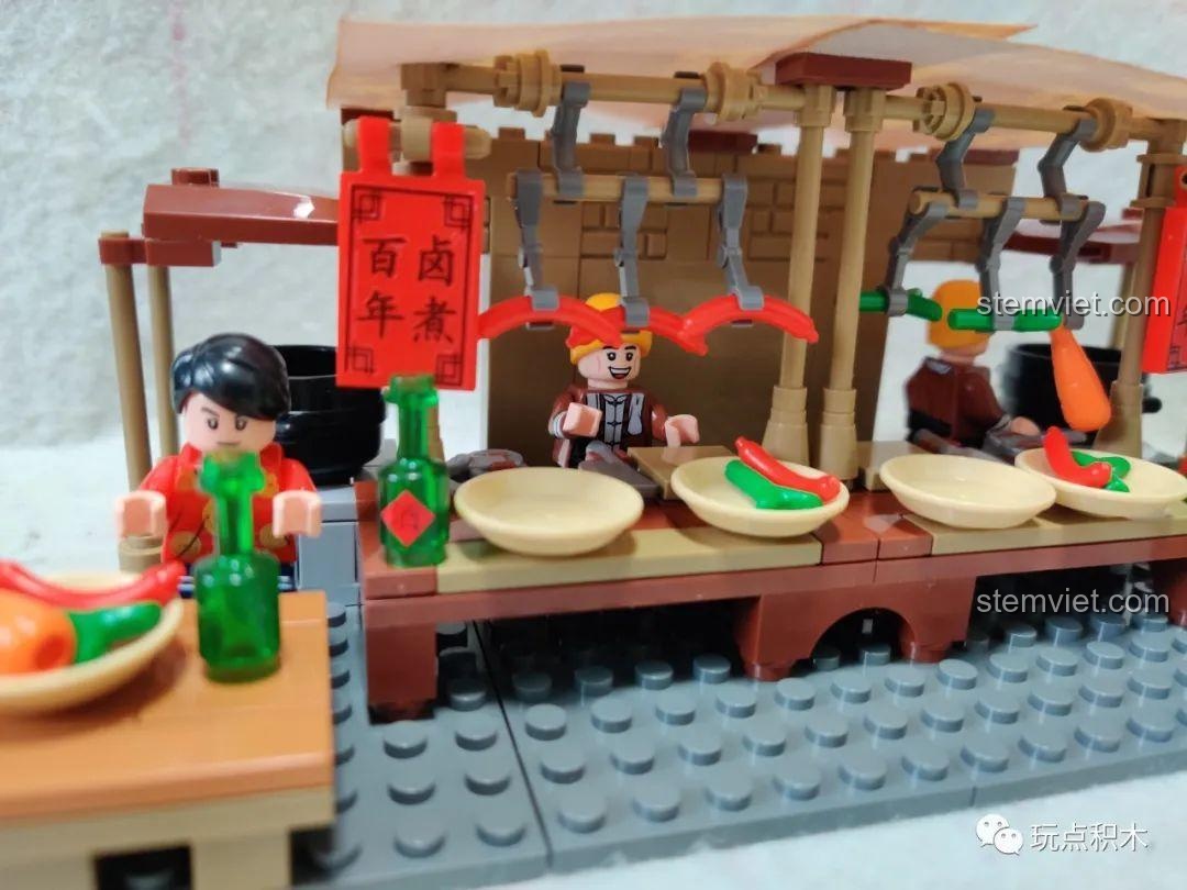 Chi tiết mái che mô hình MOC bộ lắp ghép Sembo 601606, thiết kế thông minh, đồ chơi lắp ráp sáng tạo.